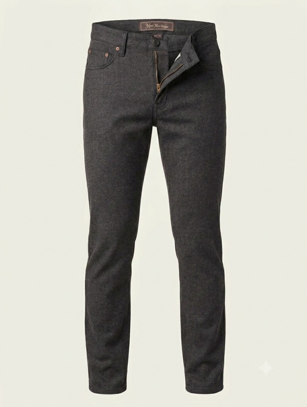 34 Heritage Courage Men Charcoal Grey Mid Rise Straight Leg‎ Jeans 35x32